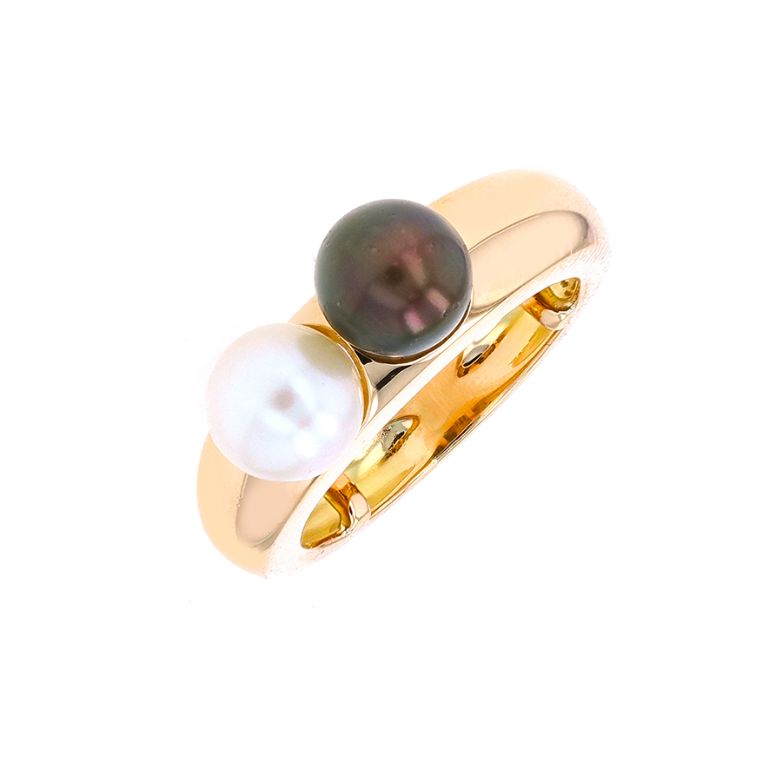 Bague perles or jaune 7.48g Comme neuf -  reconditionné disponible sur Gemme Les Bijoux